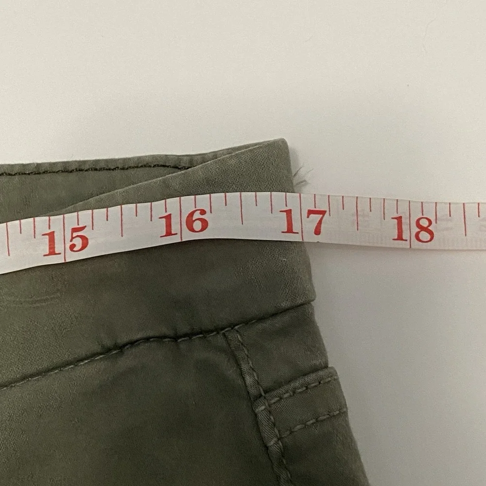 7 For All Mankind Women's Olive Green Skinny Jeans 28 Stretch Capsule Neutral